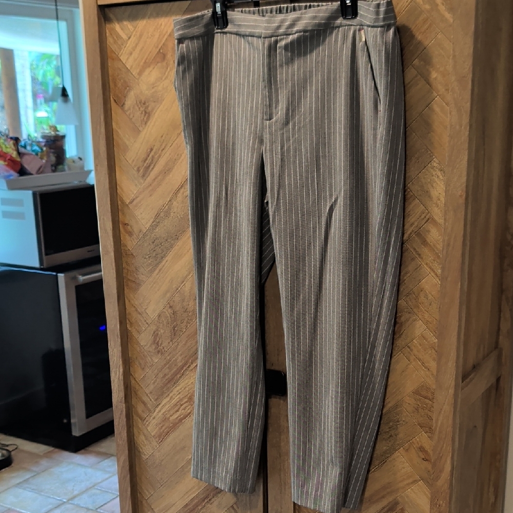 Gray Striped Trousers